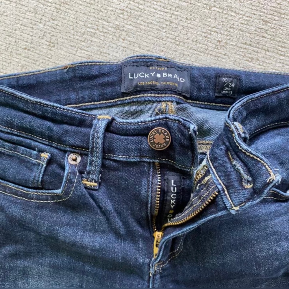 LUCKY BRAND JEANS - SIZE 00/24 LONG - Picture 4 of 5
